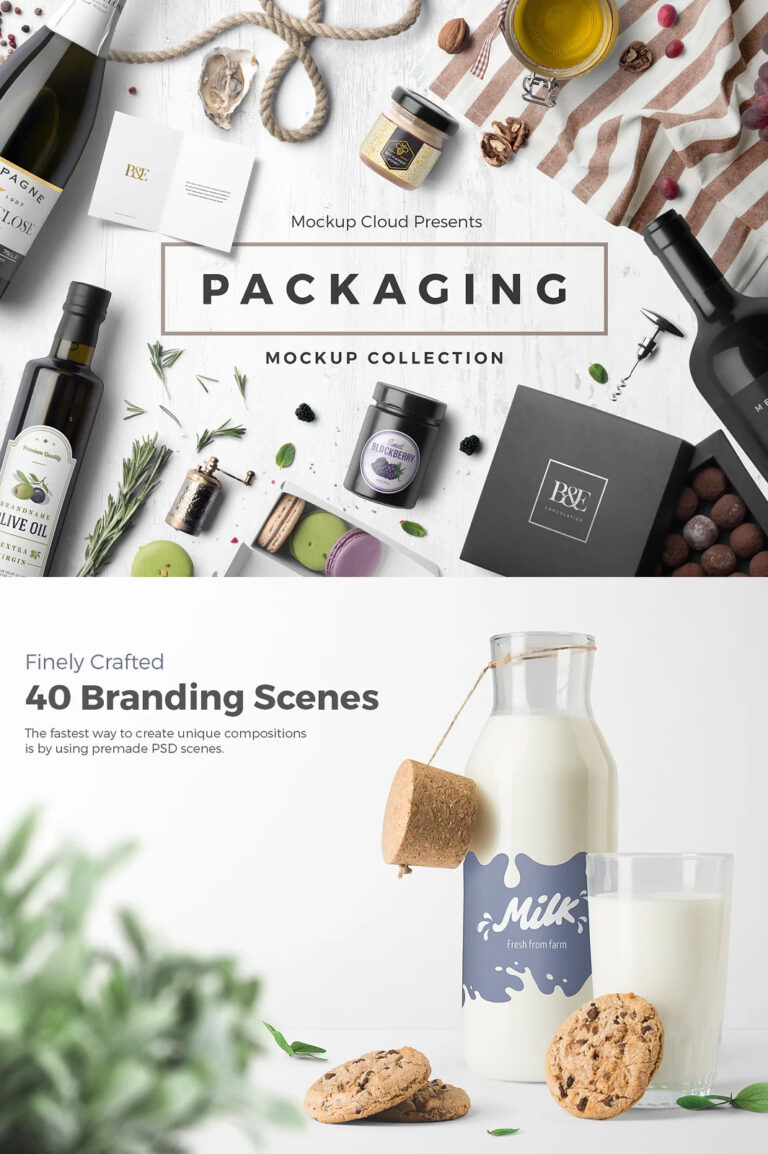 Packaging mockup collection siteoutsite
