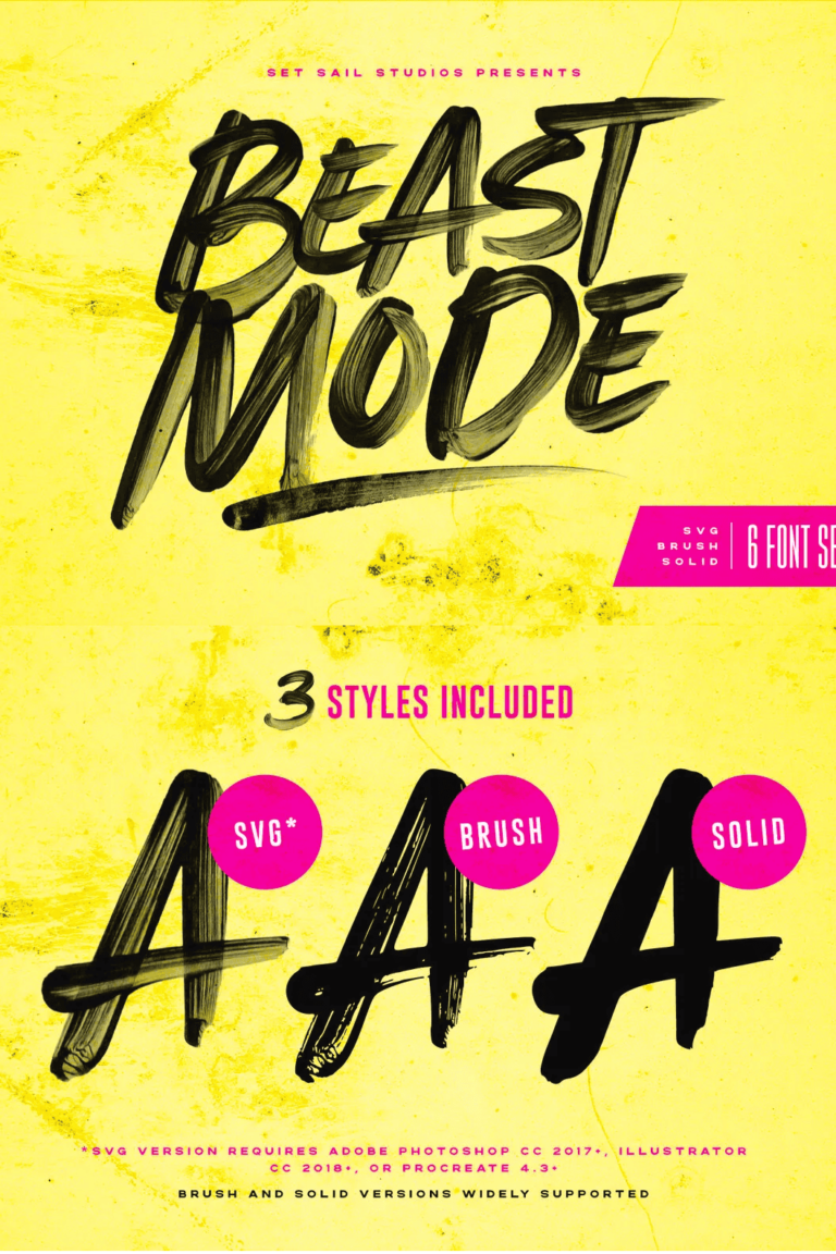Beast Mode SVG Font - Siteoutsite