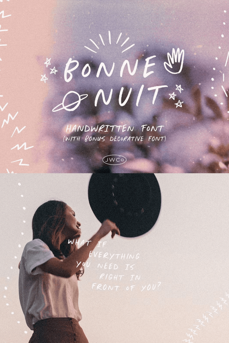 Bonne Nuit – Magical font w/ dingbat - Siteoutsite
