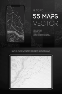 55 Topographic Maps Vector - Siteoutsite