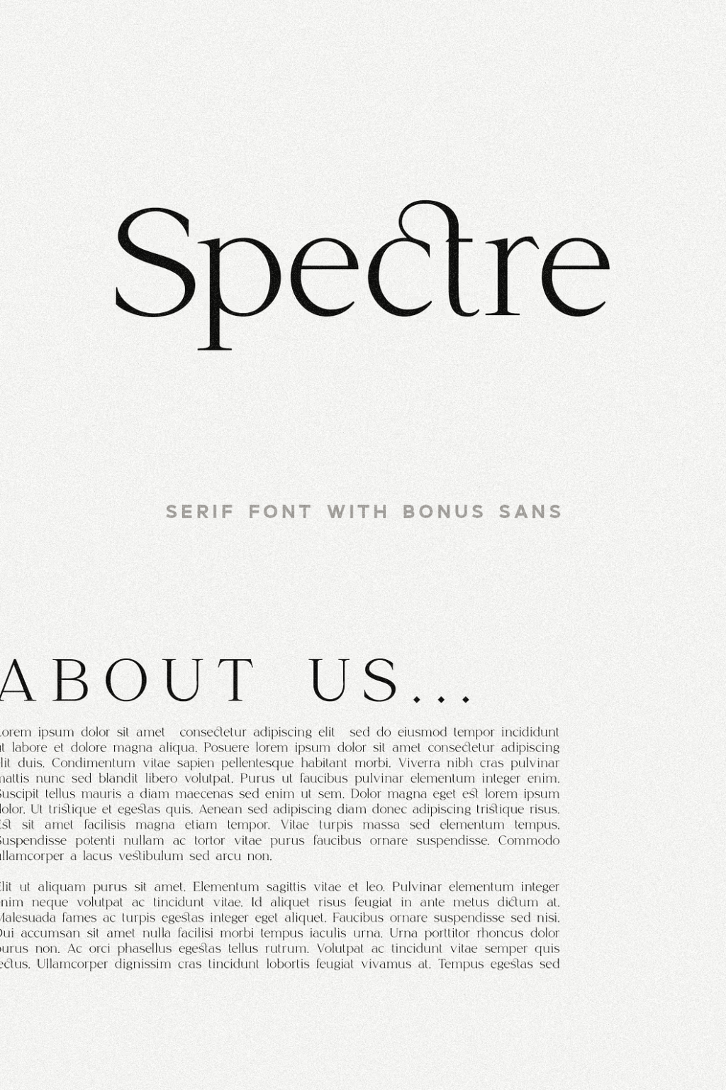 Spectre Font Duo Sans & Serif - Siteoutsite