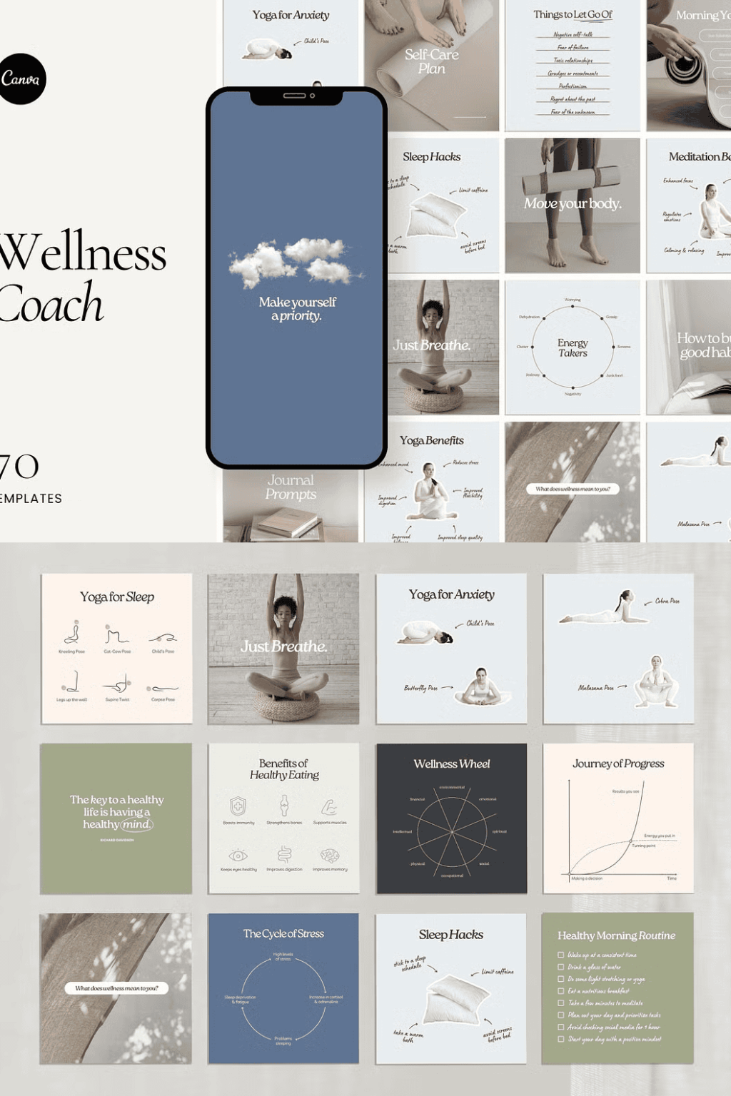 Wellness Coach Template - Canva - Siteoutsite