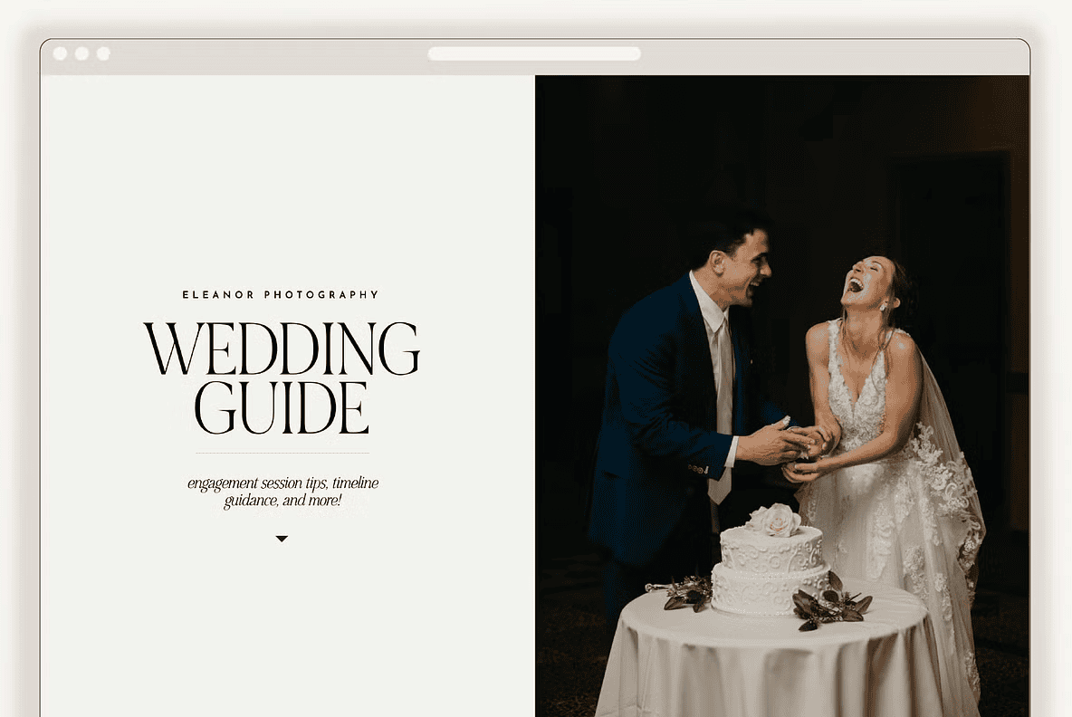 Showit Wedding Guide Template Siteoutsite