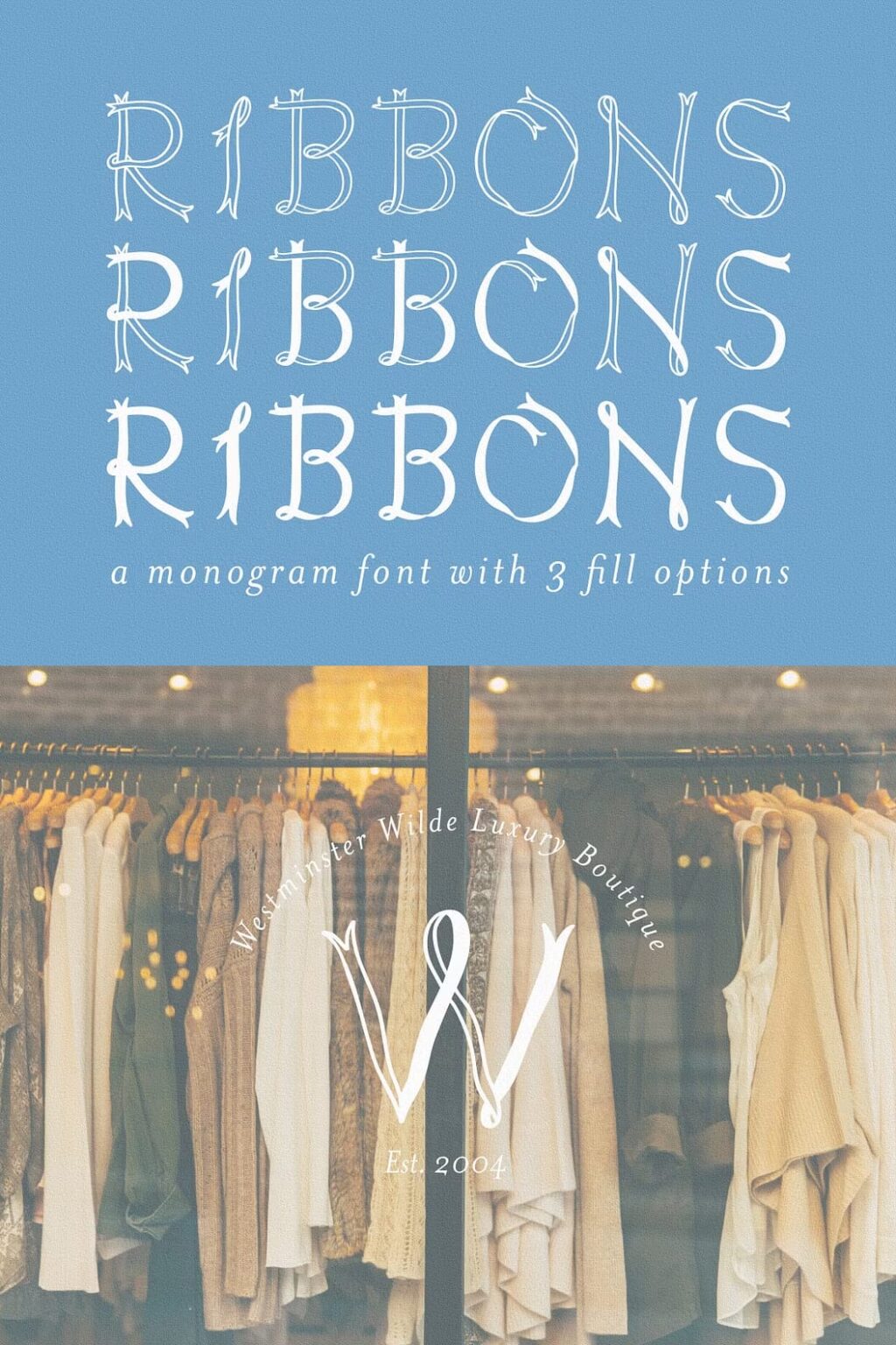 Ribbons Monogram Font - Siteoutsite